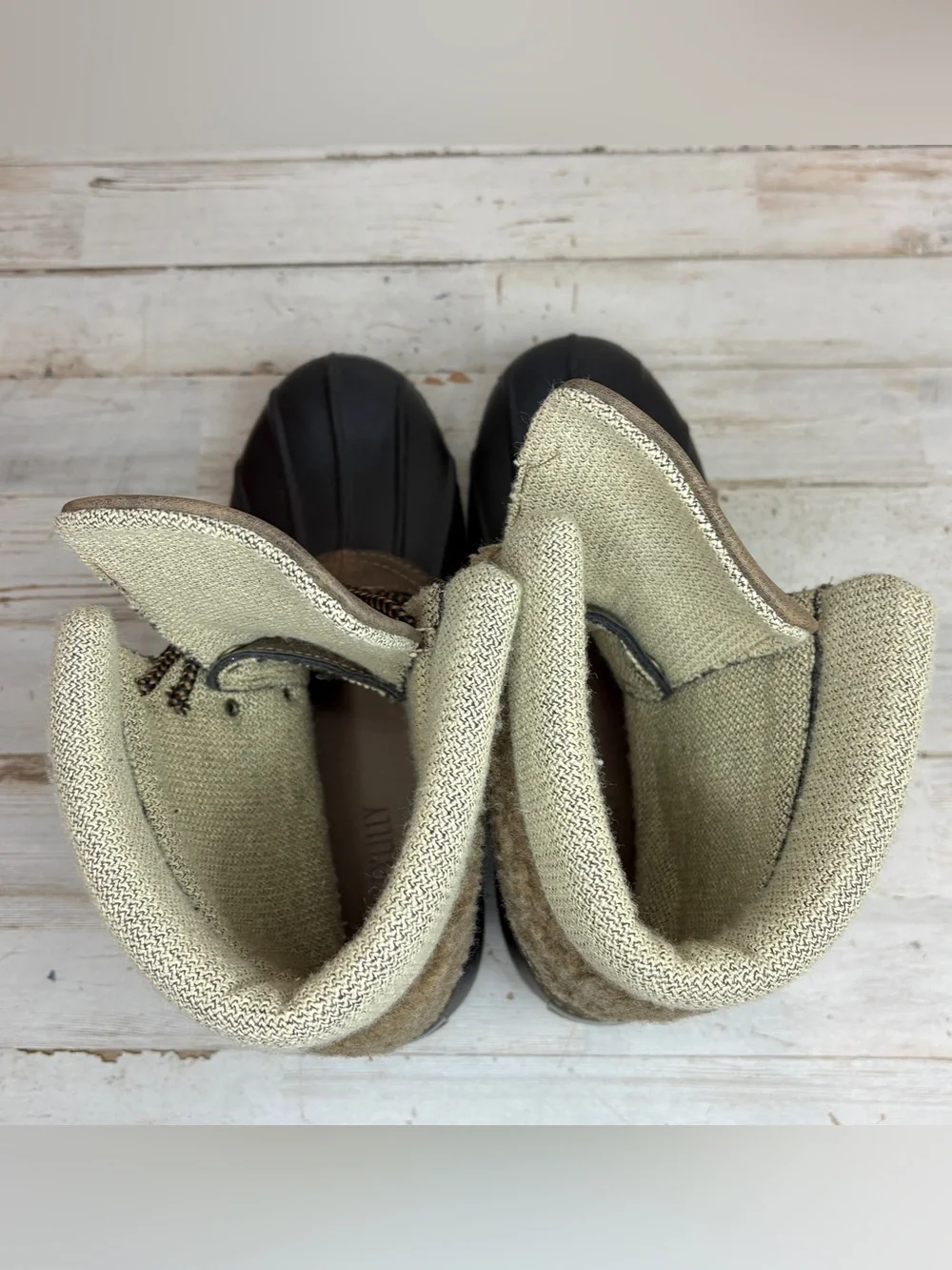 Marleylilly Duck Boots Brown Black Lace Up Waterproof Women’s Size 8
